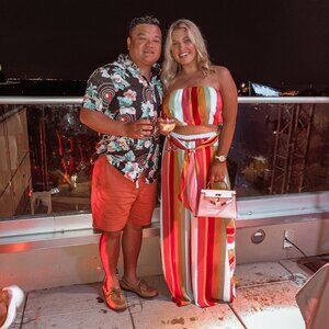 Show Me Your Mumu Colorful Stripe Two-Piece Set – Like New (L/XL)